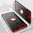 Silikon Hülle Handyhülle Ultradünn Schutzhülle Tasche Durchsichtig Transparent mit Magnetisch Fingerring Ständer C03 für Huawei Honor V20 Rot