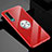 Silikon Hülle Handyhülle Ultradünn Schutzhülle Tasche Durchsichtig Transparent mit Magnetisch Fingerring Ständer C03 für Huawei P30 Rot