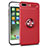 Silikon Hülle Handyhülle Ultradünn Schutzhülle Tasche Durchsichtig Transparent mit Magnetisch Fingerring Ständer S01 für Apple iPhone 7 Plus Rot