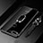 Silikon Hülle Handyhülle Ultradünn Schutzhülle Tasche Durchsichtig Transparent mit Magnetisch Fingerring Ständer S01 für Huawei Enjoy 8e Schwarz