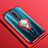 Silikon Hülle Handyhülle Ultradünn Schutzhülle Tasche Durchsichtig Transparent mit Magnetisch Fingerring Ständer S01 für Oppo Reno 10X Zoom Rot