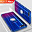 Silikon Hülle Handyhülle Ultradünn Schutzhülle Tasche Durchsichtig Transparent mit Magnetisch Fingerring Ständer S01 für Oppo RX17 Neo Blau