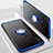 Silikon Hülle Handyhülle Ultradünn Schutzhülle Tasche Durchsichtig Transparent mit Magnetisch Fingerring Ständer S01 für Xiaomi Redmi 6 Pro Blau