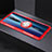 Silikon Hülle Handyhülle Ultradünn Schutzhülle Tasche Durchsichtig Transparent mit Magnetisch Fingerring Ständer S02 für Oppo Reno2 Rot