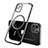 Silikon Hülle Handyhülle Ultradünn Tasche mit Mag-Safe Magnetic Magnetisch Durchsichtig Transparent M01 für Apple iPhone 12 Schwarz