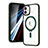 Silikon Hülle Handyhülle Ultradünn Tasche mit Mag-Safe Magnetic Magnetisch Durchsichtig Transparent SD1 für Apple iPhone 11 Grün