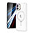 Silikon Hülle Handyhülle Ultradünn Tasche mit Mag-Safe Magnetic Magnetisch Durchsichtig Transparent SD1 für Apple iPhone 11 Silber