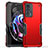 Silikon Hülle Handyhülle und Kunststoff Schutzhülle Hartschalen Tasche für Motorola Moto Edge 20 Pro 5G Rot