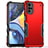Silikon Hülle Handyhülle und Kunststoff Schutzhülle Hartschalen Tasche für Motorola Moto G22 Rot