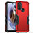 Silikon Hülle Handyhülle und Kunststoff Schutzhülle Hartschalen Tasche für Motorola Moto G31 Rot
