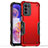 Silikon Hülle Handyhülle und Kunststoff Schutzhülle Hartschalen Tasche für Motorola Moto G71s 5G Rot