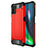 Silikon Hülle Handyhülle und Kunststoff Schutzhülle Hartschalen Tasche für Motorola Moto G9 Plus Rot