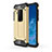 Silikon Hülle Handyhülle und Kunststoff Schutzhülle Hartschalen Tasche für Motorola Moto One Zoom Gold