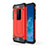 Silikon Hülle Handyhülle und Kunststoff Schutzhülle Hartschalen Tasche für Motorola Moto One Zoom Rot
