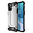 Silikon Hülle Handyhülle und Kunststoff Schutzhülle Hartschalen Tasche für OnePlus 8T 5G Silber