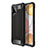 Silikon Hülle Handyhülle und Kunststoff Schutzhülle Hartschalen Tasche für Samsung Galaxy A42 5G Schwarz