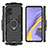 Silikon Hülle Handyhülle und Kunststoff Schutzhülle Hartschalen Tasche mit Fingerring Ständer für Samsung Galaxy A51 4G