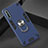 Silikon Hülle Handyhülle und Kunststoff Schutzhülle Hartschalen Tasche mit Magnetisch Fingerring Ständer für Huawei Enjoy 10S Hellblau