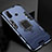 Silikon Hülle Handyhülle und Kunststoff Schutzhülle Hartschalen Tasche mit Magnetisch Fingerring Ständer für Huawei Honor Play4T