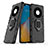 Silikon Hülle Handyhülle und Kunststoff Schutzhülle Hartschalen Tasche mit Magnetisch Fingerring Ständer für Huawei Mate 40
