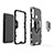 Silikon Hülle Handyhülle und Kunststoff Schutzhülle Hartschalen Tasche mit Magnetisch Fingerring Ständer für Huawei Y7p