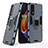 Silikon Hülle Handyhülle und Kunststoff Schutzhülle Hartschalen Tasche mit Magnetisch Fingerring Ständer für Realme Narzo 20 Pro