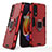 Silikon Hülle Handyhülle und Kunststoff Schutzhülle Hartschalen Tasche mit Magnetisch Fingerring Ständer für Realme Narzo 20 Pro