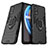 Silikon Hülle Handyhülle und Kunststoff Schutzhülle Hartschalen Tasche mit Magnetisch Fingerring Ständer für Realme X7 5G