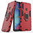 Silikon Hülle Handyhülle und Kunststoff Schutzhülle Hartschalen Tasche mit Magnetisch Fingerring Ständer für Samsung Galaxy A20s