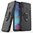 Silikon Hülle Handyhülle und Kunststoff Schutzhülle Hartschalen Tasche mit Magnetisch Fingerring Ständer für Samsung Galaxy A20s