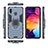Silikon Hülle Handyhülle und Kunststoff Schutzhülle Hartschalen Tasche mit Magnetisch Fingerring Ständer für Samsung Galaxy A30