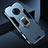 Silikon Hülle Handyhülle und Kunststoff Schutzhülle Hartschalen Tasche mit Magnetisch Fingerring Ständer für Vivo Nex 3 5G