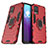 Silikon Hülle Handyhülle und Kunststoff Schutzhülle Hartschalen Tasche mit Magnetisch Fingerring Ständer für Vivo V20