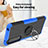 Silikon Hülle Handyhülle und Kunststoff Schutzhülle Hartschalen Tasche mit Magnetisch Fingerring Ständer JX1 für Sony Xperia 1 III