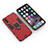 Silikon Hülle Handyhülle und Kunststoff Schutzhülle Hartschalen Tasche mit Magnetisch Fingerring Ständer KC1 für Samsung Galaxy A50 Rot