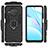 Silikon Hülle Handyhülle und Kunststoff Schutzhülle Hartschalen Tasche mit Magnetisch Fingerring Ständer KC1 für Xiaomi Mi 10T Lite 5G