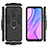 Silikon Hülle Handyhülle und Kunststoff Schutzhülle Hartschalen Tasche mit Magnetisch Fingerring Ständer KC2 für Xiaomi Redmi 9