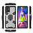 Silikon Hülle Handyhülle und Kunststoff Schutzhülle Hartschalen Tasche mit Magnetisch Fingerring Ständer KC4 für Samsung Galaxy M51