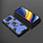 Silikon Hülle Handyhülle und Kunststoff Schutzhülle Hartschalen Tasche mit Magnetisch Fingerring Ständer KC4 für Xiaomi Poco X3 NFC