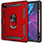 Silikon Hülle Handyhülle und Kunststoff Schutzhülle Hartschalen Tasche mit Magnetisch Fingerring Ständer MQ1 für Apple iPad Pro 12.9 (2020) Rot