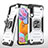 Silikon Hülle Handyhülle und Kunststoff Schutzhülle Hartschalen Tasche mit Magnetisch Fingerring Ständer MQ1 für Samsung Galaxy A90 5G