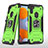 Silikon Hülle Handyhülle und Kunststoff Schutzhülle Hartschalen Tasche mit Magnetisch Fingerring Ständer MQ1 für Samsung Galaxy M11