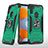 Silikon Hülle Handyhülle und Kunststoff Schutzhülle Hartschalen Tasche mit Magnetisch Fingerring Ständer MQ1 für Samsung Galaxy M11