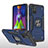Silikon Hülle Handyhülle und Kunststoff Schutzhülle Hartschalen Tasche mit Magnetisch Fingerring Ständer MQ1 für Samsung Galaxy M51