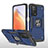 Silikon Hülle Handyhülle und Kunststoff Schutzhülle Hartschalen Tasche mit Magnetisch Fingerring Ständer MQ1 für Xiaomi Mi 10T 5G Blau