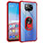 Silikon Hülle Handyhülle und Kunststoff Schutzhülle Hartschalen Tasche mit Magnetisch Fingerring Ständer MQ2 für Xiaomi Poco X3