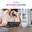 Silikon Hülle Handyhülle und Kunststoff Schutzhülle Hartschalen Tasche mit Magnetisch Fingerring Ständer MQ3 für Samsung Galaxy S20 Lite 5G