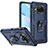 Silikon Hülle Handyhülle und Kunststoff Schutzhülle Hartschalen Tasche mit Magnetisch Fingerring Ständer MQ3 für Xiaomi Mi 10i 5G Blau