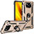 Silikon Hülle Handyhülle und Kunststoff Schutzhülle Hartschalen Tasche mit Magnetisch Fingerring Ständer MQ3 für Xiaomi Poco X3 Pro