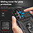 Silikon Hülle Handyhülle und Kunststoff Schutzhülle Hartschalen Tasche mit Magnetisch Fingerring Ständer MQ6 für Samsung Galaxy A14 5G